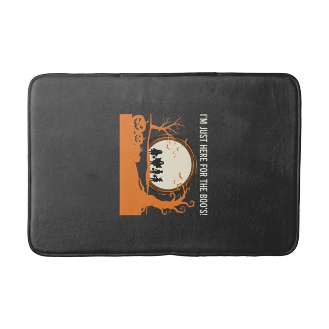 Halloween Boo Ghost Silhouette Bath Mat (Front)