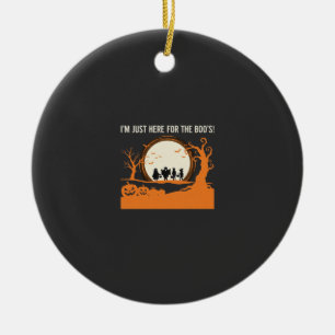 Halloween Boo Ghost Silhouette Ceramic Ornament