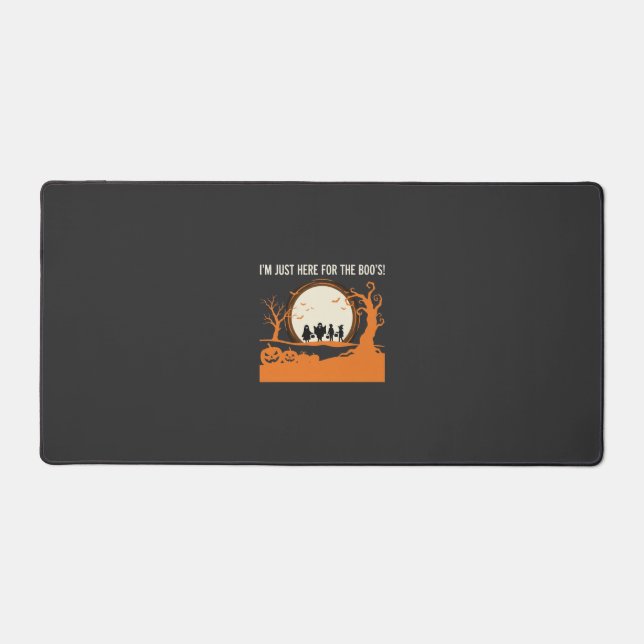 Halloween Boo Ghost Silhouette Desk Mat (Front)