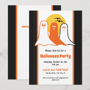 Halloween Boo Ghosts, kids, family Invitation