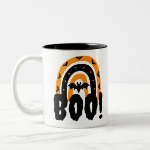 Halloween Boo Halloween Rainbow Two-Tone Coffee Mug