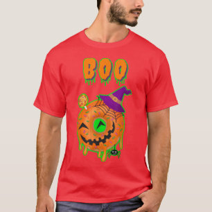 Halloween Boo Jack O' Lantern Face Pumpkin Ghost S T-Shirt