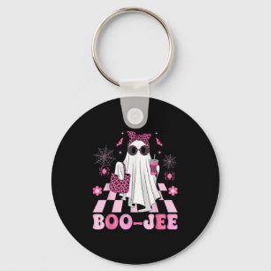 Halloween Boo-jee Boujee Ghost Coquette Leopard Co Key Ring