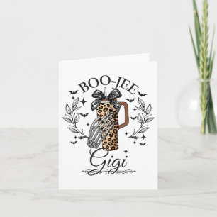 Halloween Boo Jee Gigi Hand Skeleton Funny Spooky Card