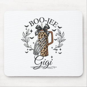 Halloween Boo Jee Gigi Hand Skeleton Funny Spooky Mouse Pad