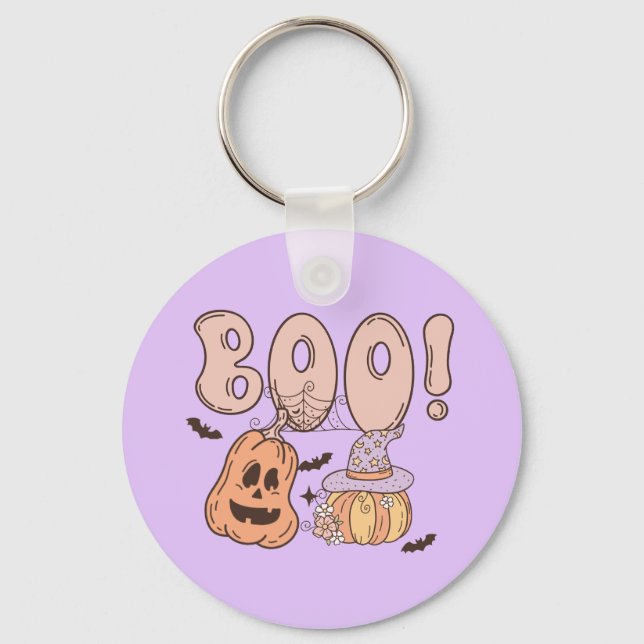 Halloween Boo Key Ring (Front)