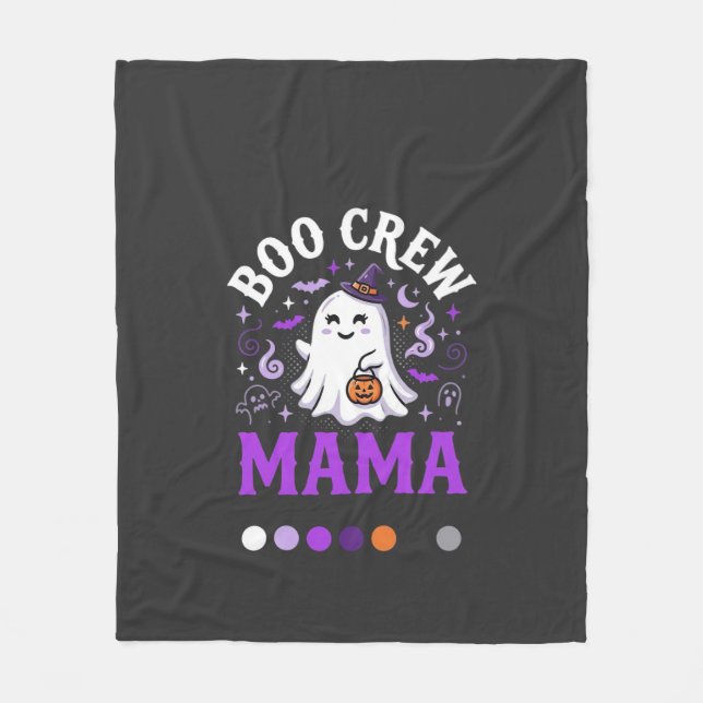 Halloween Boo Mama Magic Fleece Blanket (Front)