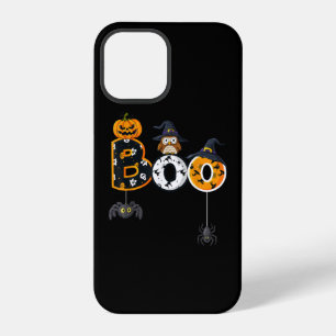 Halloween Boo Owl With Witch Hat Spiders iPhone 12 Pro Case