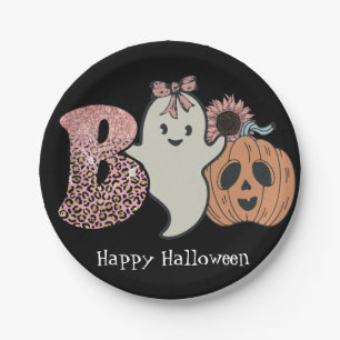 Halloween boo  paper plates