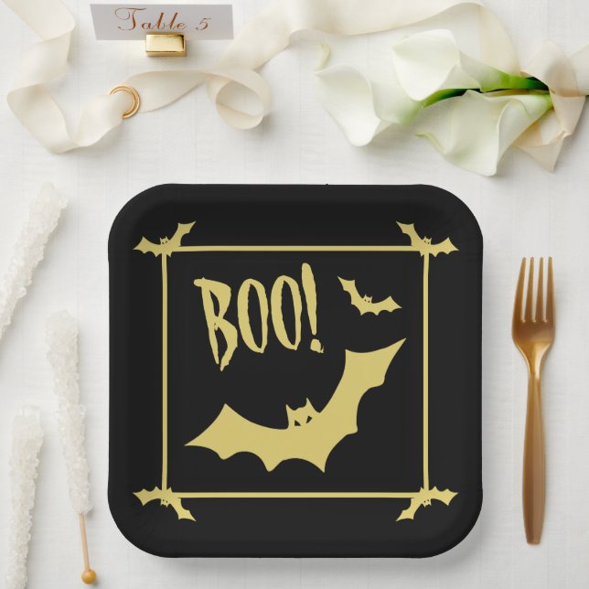 Halloween BOO Paper Plates by Poet Adiela Akoo (Wedding)