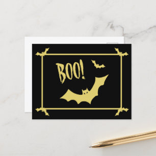 Halloween BOO Postcard by Poet Adiela Akoo