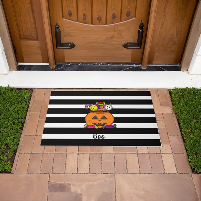 Halloween "Boo" Pumpkin Doormat (Outdoor)