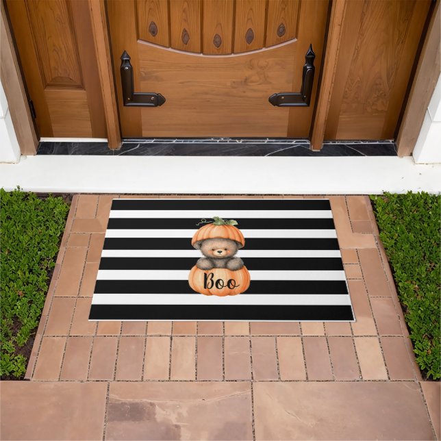 Halloween "Boo" Pumpkin Doormat (Outdoor)