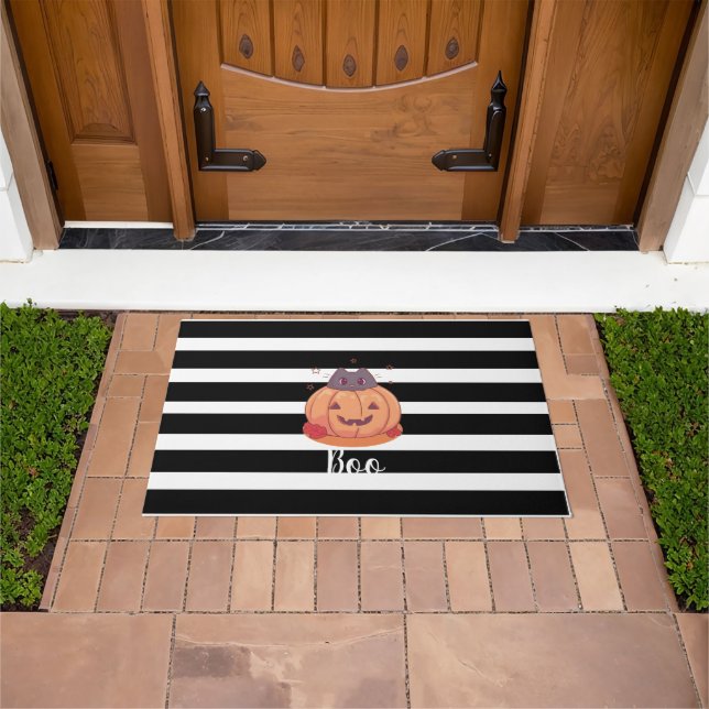 Halloween "Boo" Pumpkin Doormat (Outdoor)