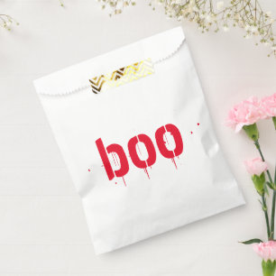 Halloween boo red bloody scary treats favour bag