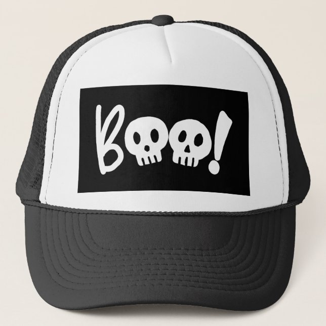 Halloween Boo Scary Trucker Hat (Front)