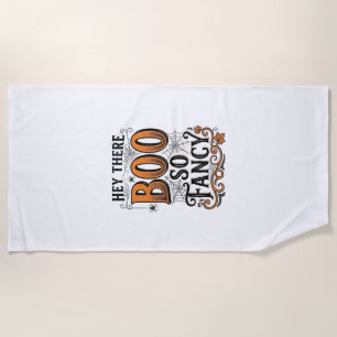 Halloween Boo Shirt Vintage Engraving Spooky Cute Beach Towel