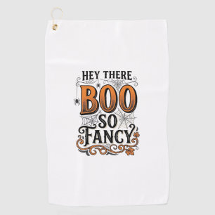 Halloween Boo Shirt Vintage Engraving Spooky Cute Golf Towel
