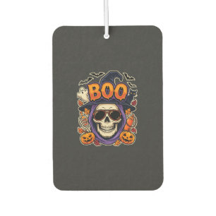 Halloween Boo Skull Sunglasses Vector Car Air Freshener
