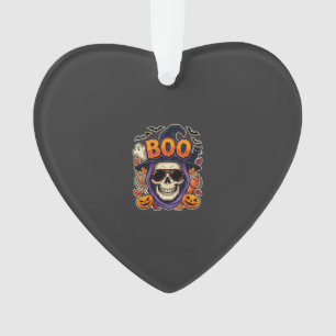 Halloween Boo Skull Sunglasses Vector Ornament