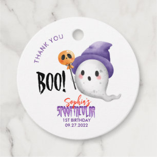 Halloween Boo Spooktacular Ghost Favour Favour Tags