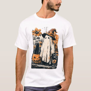 Halloween Boo Spooky Pumpkin Art T-Shirt