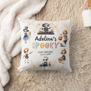 Halloween Boo Spooky Skeletons Costume Baby Shower Cushion