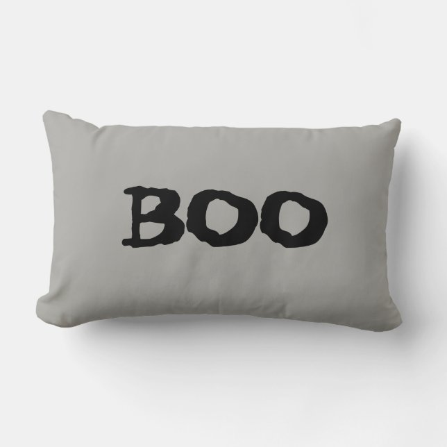 Halloween Boo Spooky Throw Pillow (Front)