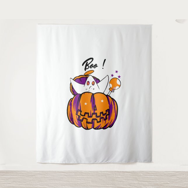 Halloween Boo                         Tapestry (Front)