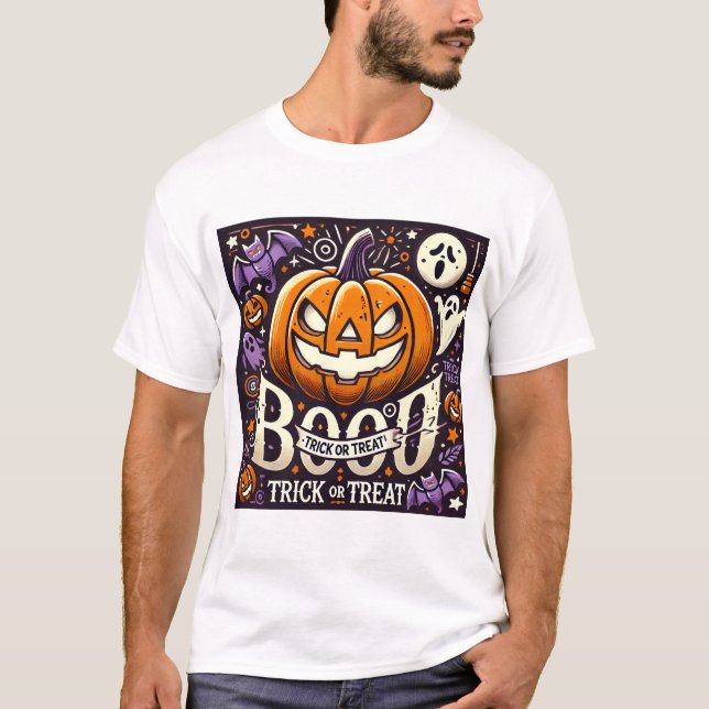 Halloween Boo! Trick or Treat Tee (Front)