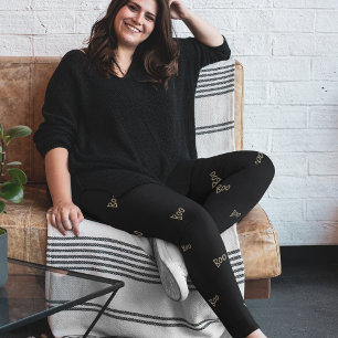 Halloween boo typography leggings