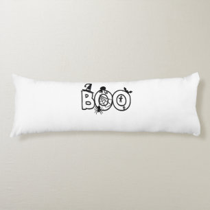 Halloween Boo with Witches Hat Black Cat Spider Body Cushion