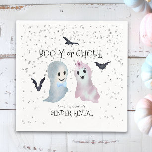 Halloween Boo-y and Ghoul Gender Reveal Ghosts  Napkin