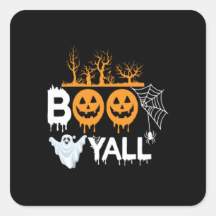 Halloween Boo Yell Halloween Birthday Square Sticker