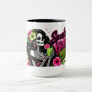 Halloween Boo-ze Night Skeleton Girl Mug