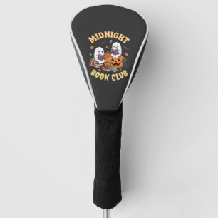 Halloween Book Club Ghost Reading Pumpkin Design_1 Golf Head Cover