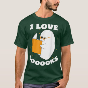 Halloween Book Ghost Pun Funny Librarian Gift For T-Shirt