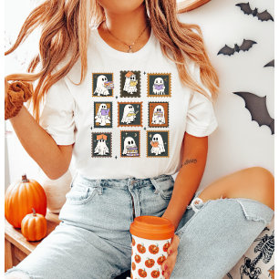 Halloween Bookish Ghost Stamp T-Shirt