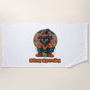 Halloween Bookish Spookily Cosy and Cleverly Lite Beach Towel