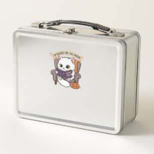 Halloween Bookish Spookily Cosy and Cleverly Lite Metal Lunch Box