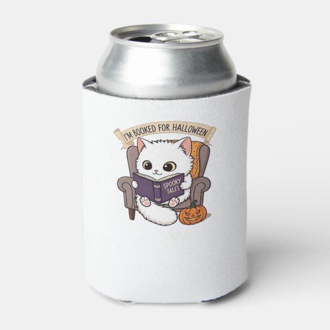 Halloween Bookish  Spookily Cozy and Cleverly Lite Can Cooler (Can Front)