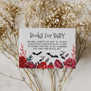 Halloween Books For Baby Flowers Baby Shower Enclosure Card