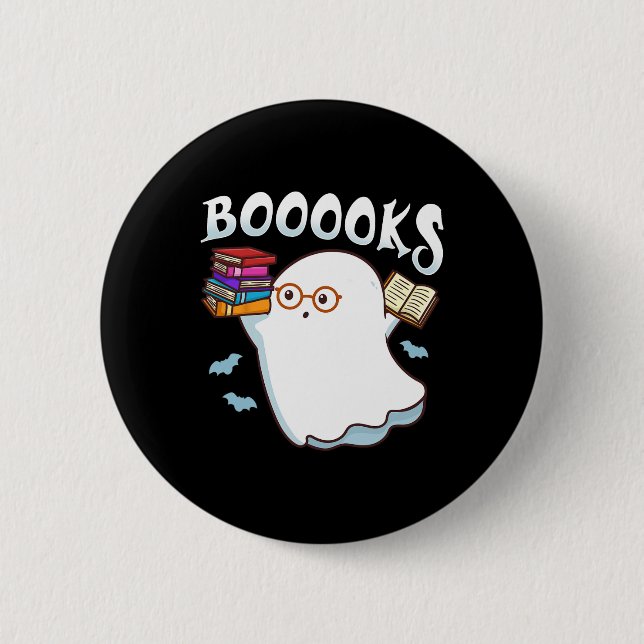 Halloween Books Librarian English Teacher Reader R 6 Cm Round Badge (Front)