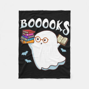 Halloween Books Librarian English Teacher Reader R Fleece Blanket