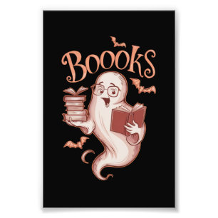 Halloween Books Librarian Teacher Reader Reading Photo Print