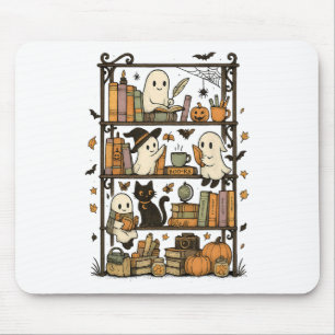 Halloween Bookshelf1 Mouse Pad