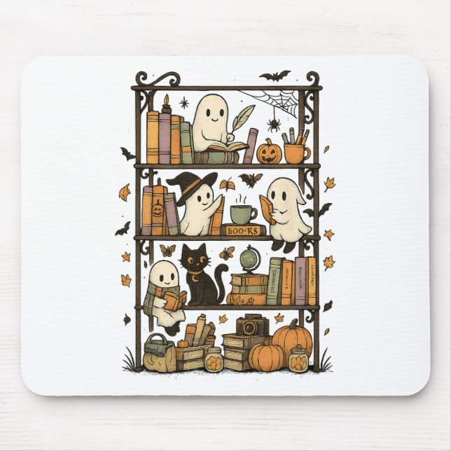 Halloween Bookshelf1  Mouse Pad (Front)
