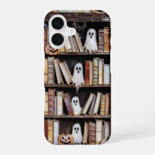 Halloween Bookshelf Phone Case Ghost Pumpkin