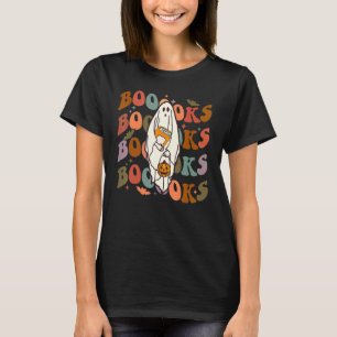 Halloween Booooks Cute Ghost Boo Reading Books Adu T-Shirt