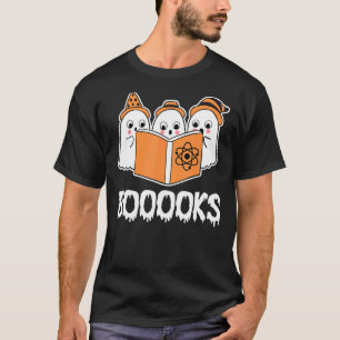 Halloween booooks Cute ghost boo reading books adu T-Shirt